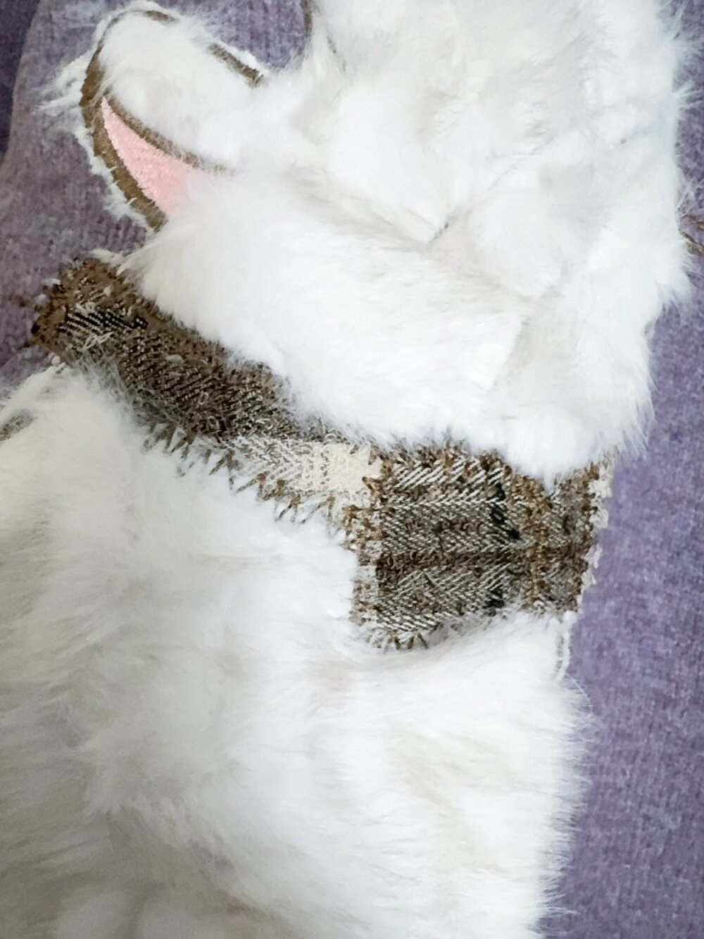 NWT Cute Fur Cat Cardigan Oversized Lavender Sweater Wool Blend Cardigan - Picture 5 of 8